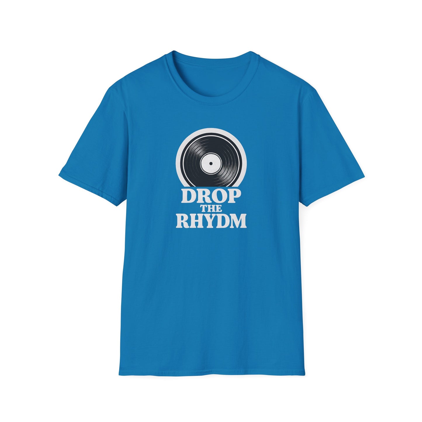 "Drop the Rhydm" Retro Music Inspired Unisex T-Shirt, Drop the Rhythm Tee, Music Lover Gift, Casual Wear, Vinyl Record Shirt