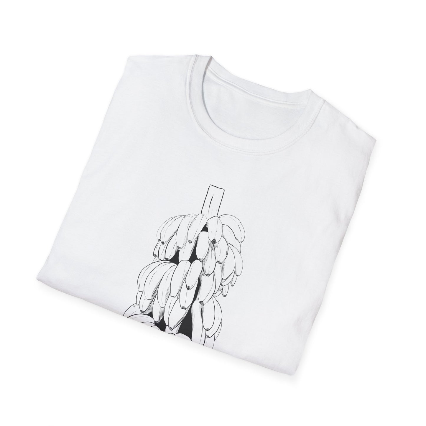 Banana Illustration Unisex Softstyle T-Shirt - Fun Fruit Graphic Tee for Casual Wear