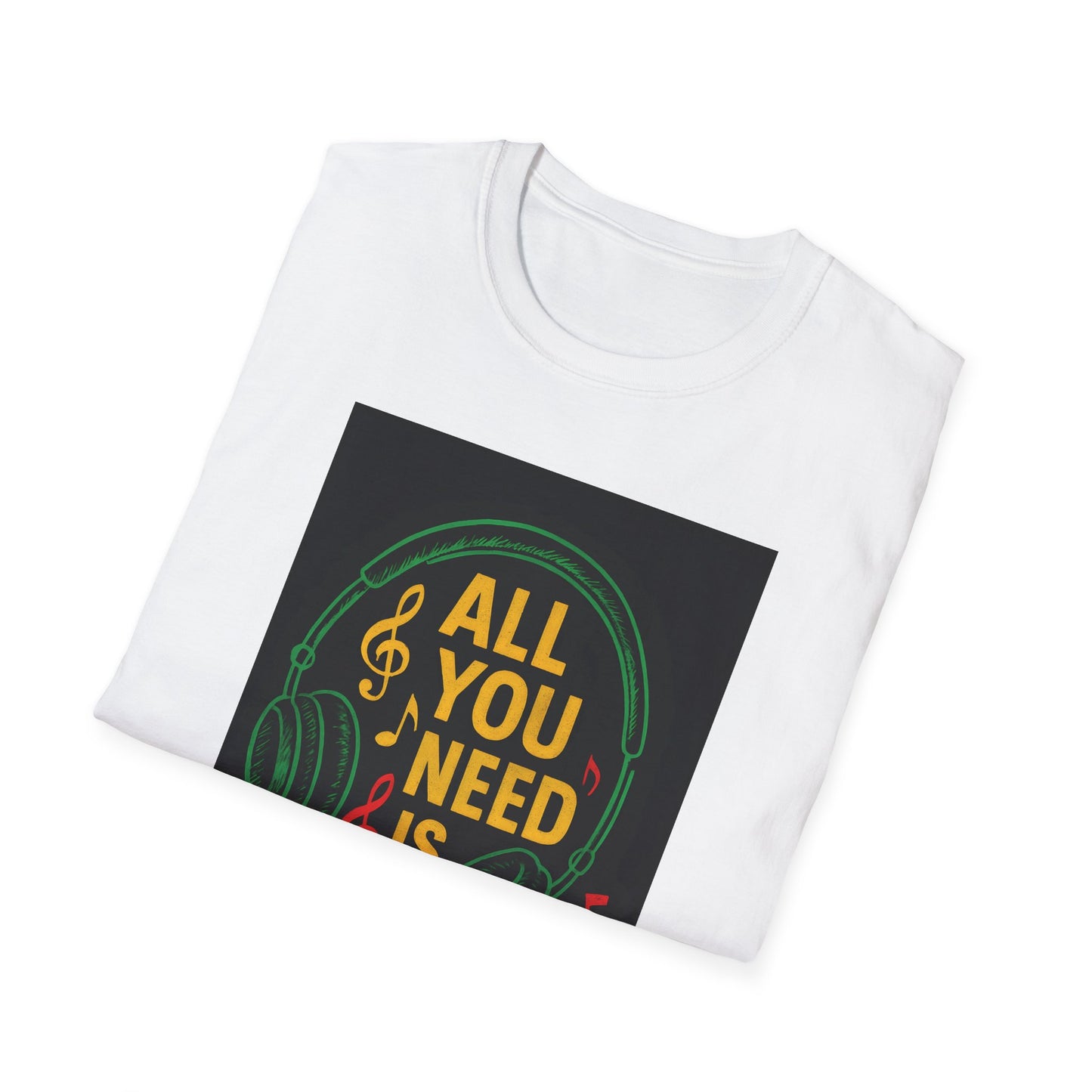 Reggae - Music T-Shirt, Unisex Softstyle Tee, Perfect Gift for Music Lovers, Vibrant Graphic Tees for Festivals, Summer Parties