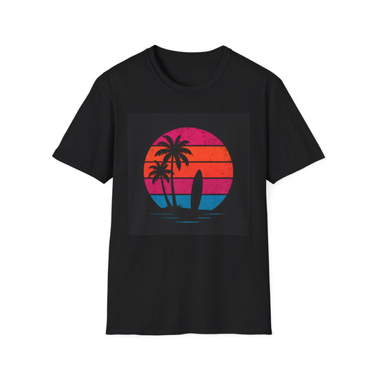 Retro Surf Vibes T-Shirt, Summer Vibes Tee, Beach Lover Shirt, Vacation Apparel, Gift for Surfers, Unisex Graphic Tee