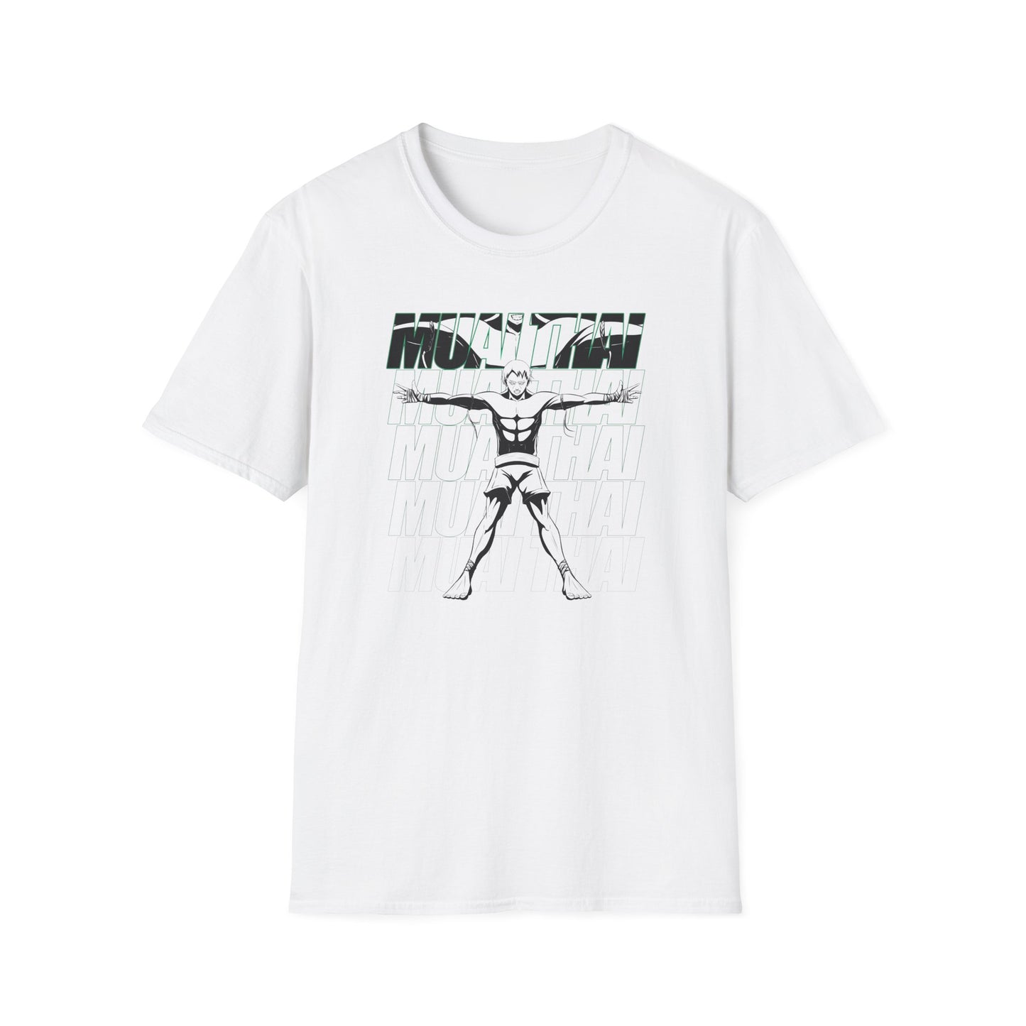 Muay Thai Male Graphics Unisex Softstyle T-Shirt