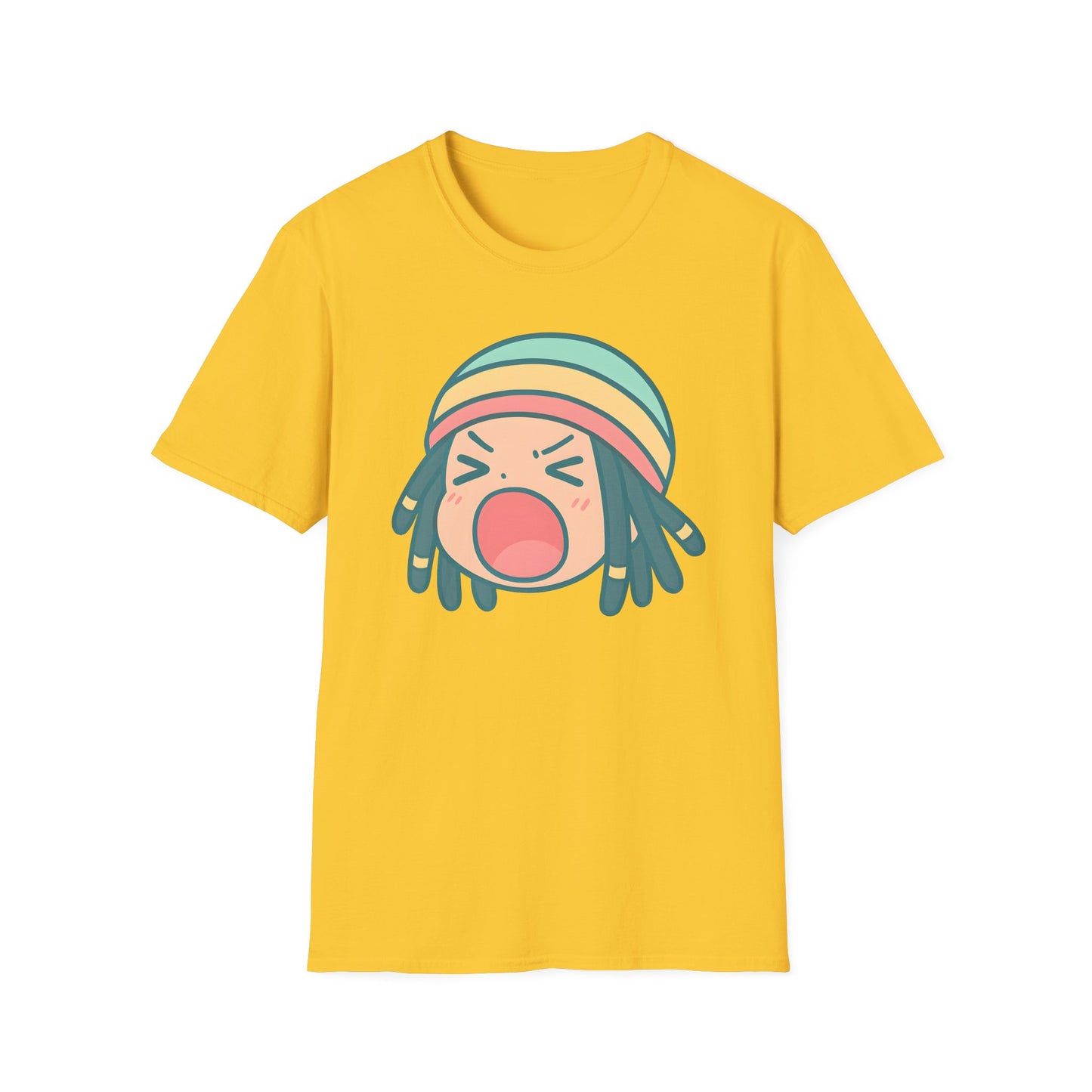 Rasta Chibi - Vibrant Expressive T-Shirt, Fun Graphic Tee, Casual Unisex Shirt, Gift for Music Lovers, Everyday Wear, Summer Style