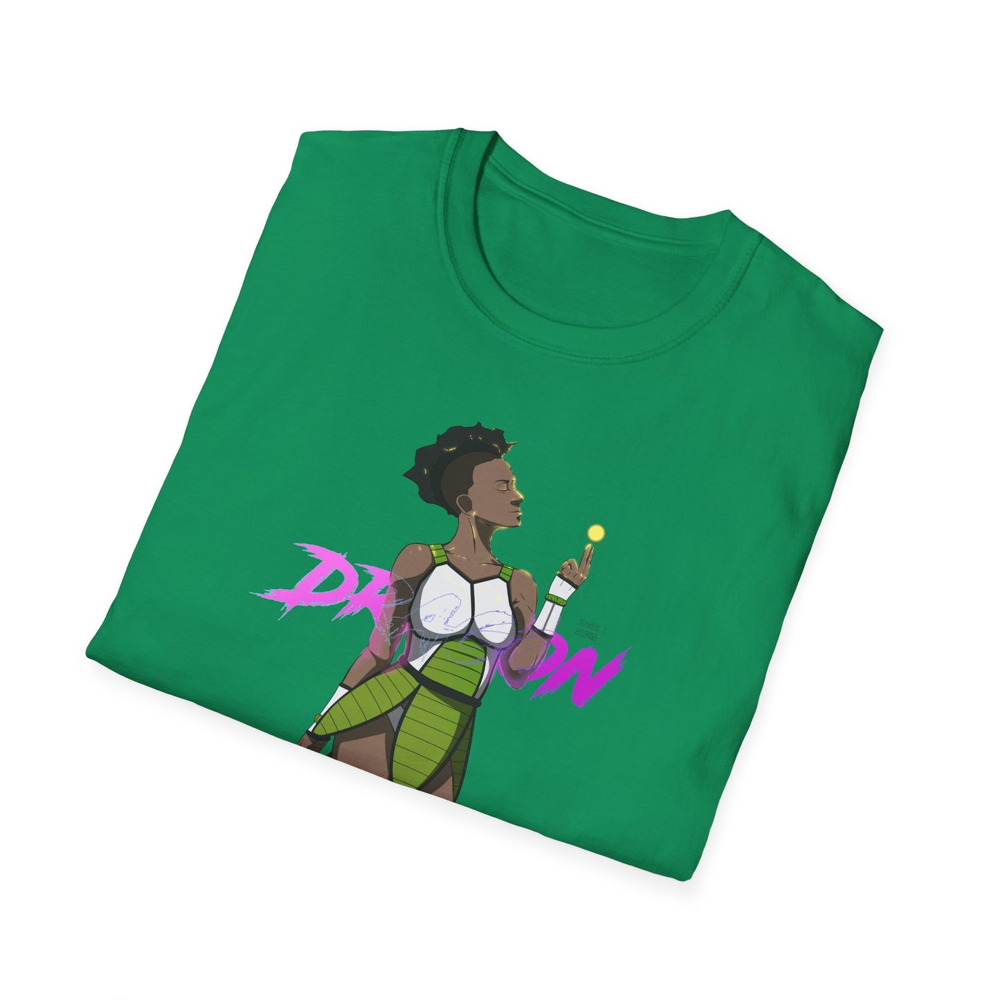 Dragon Style Female Graphic Unisex Softstyle T-Shirt | Bold Art Design for Creative Souls