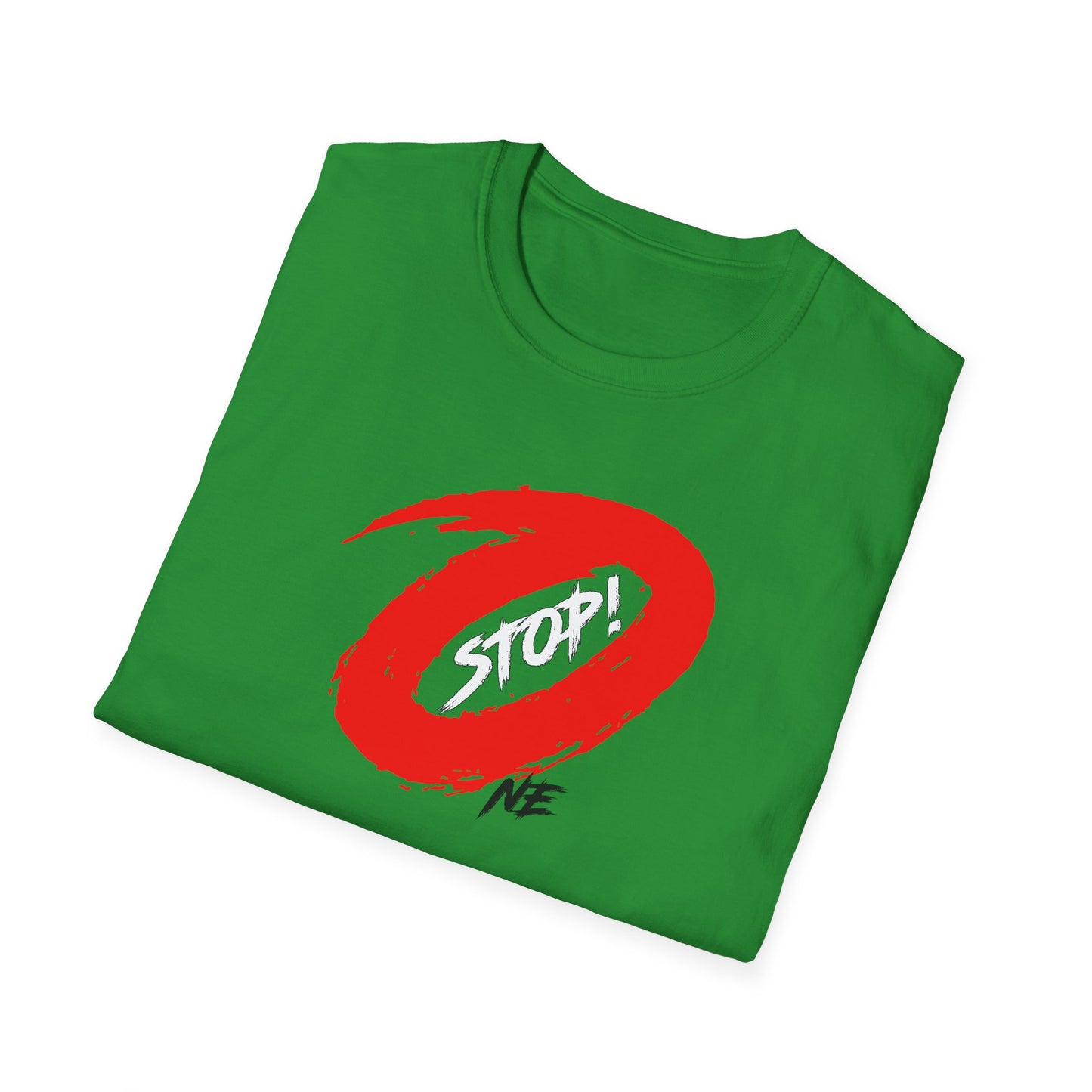 'One Stop!' Unisex Softstyle T-Shirt with Bold Red Graphic - Casual Everyday Wear
