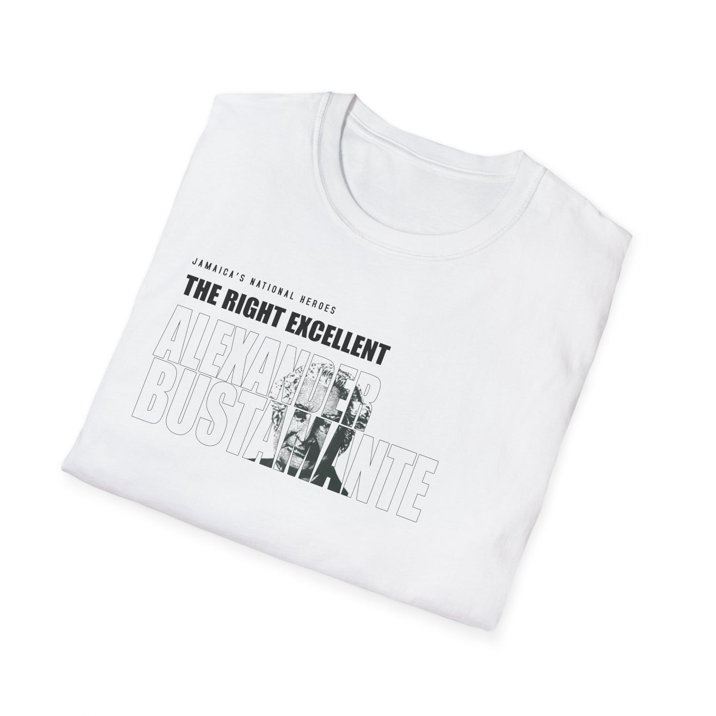 Alexander Bustamante Tribute T-Shirt - Softstyle Jamaica National Hero Series