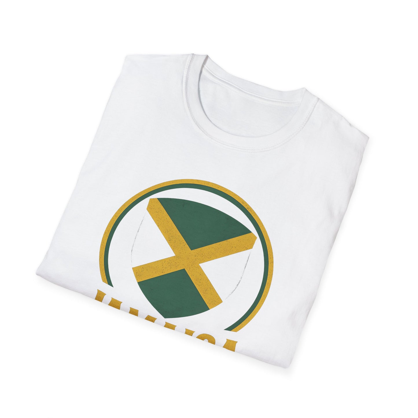 Jamaica Crest Flag -  T-Shirt for Travel Lovers, Unisex Softstyle Tee, Vacation Apparel, Caribbean Pride Shirt, Summer Holiday Gift