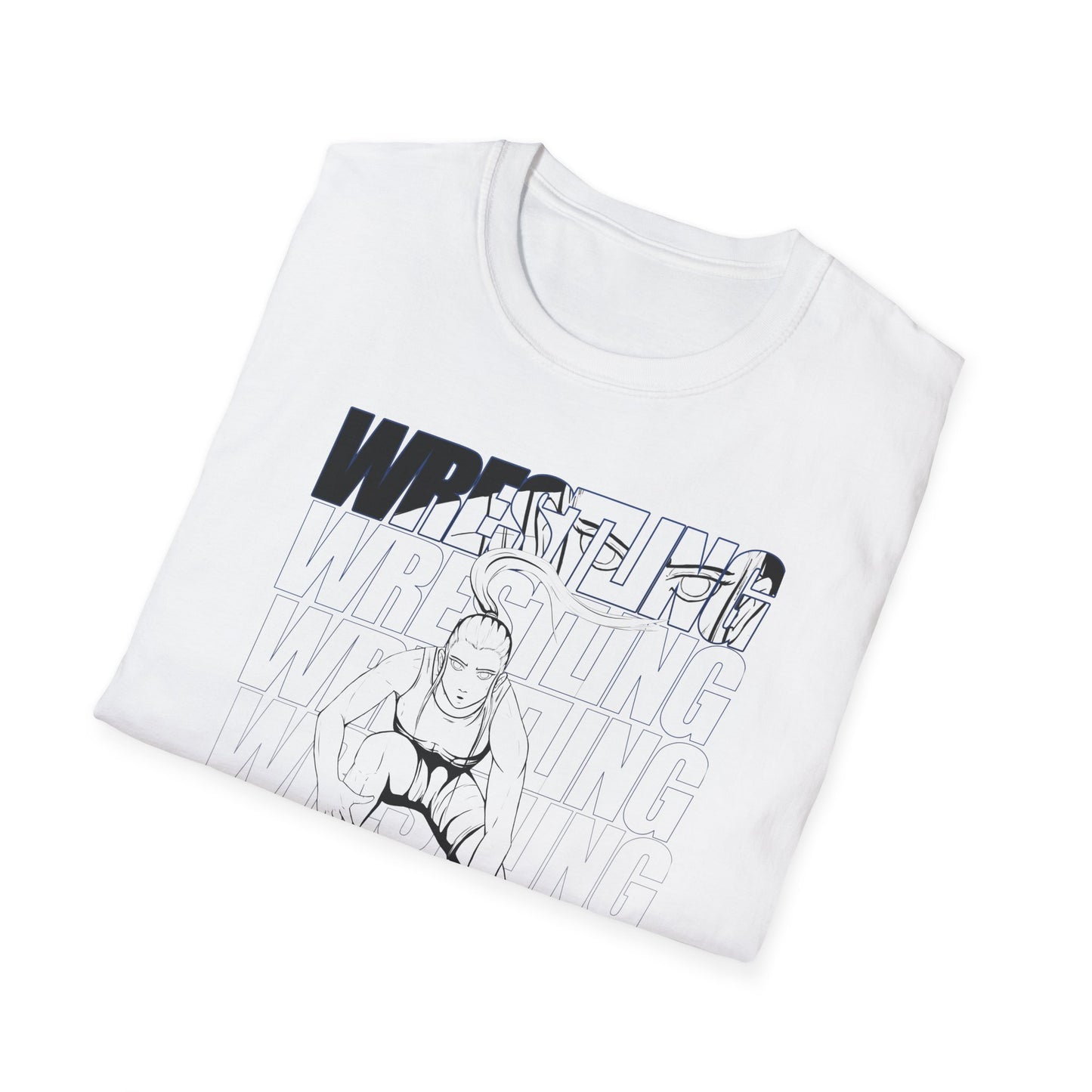 Wrestling Female Design - Unisex Softstyle T-Shirt - Perfect for Fans and Competitors